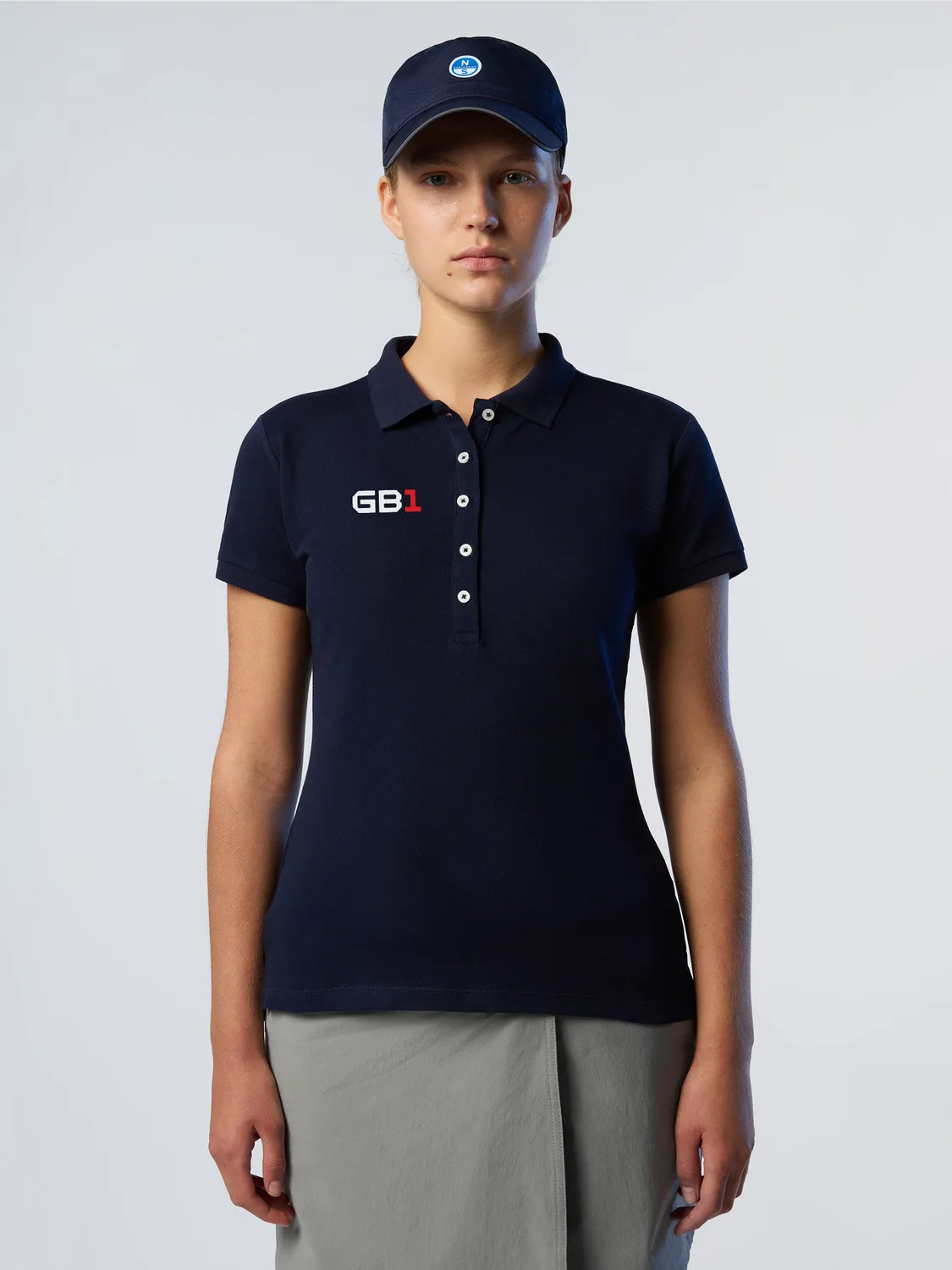North Sails GB1 polo piqué stretch bleu océan femme