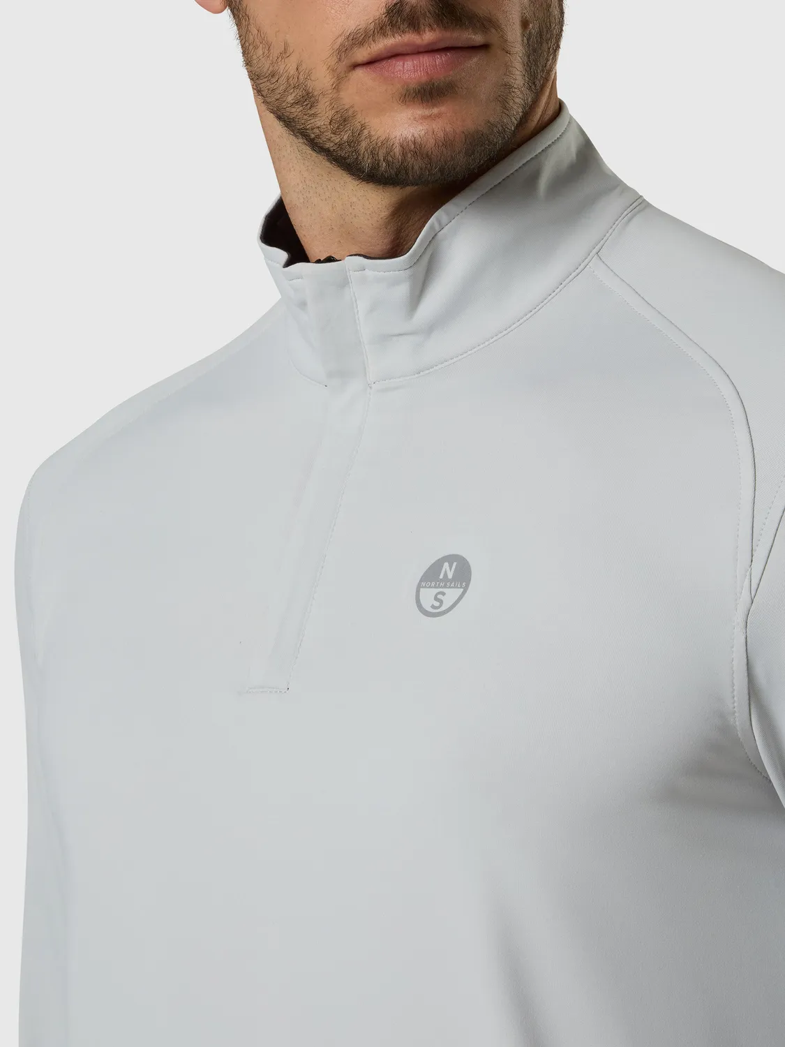 North Sails sweat demi-zip anti-UV gris homme