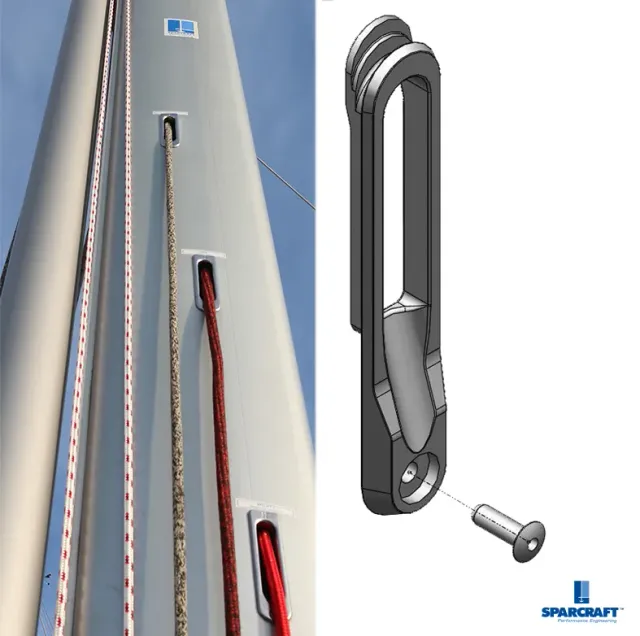 Sparcraft S622 sortie de drisse inox Ø18 complète