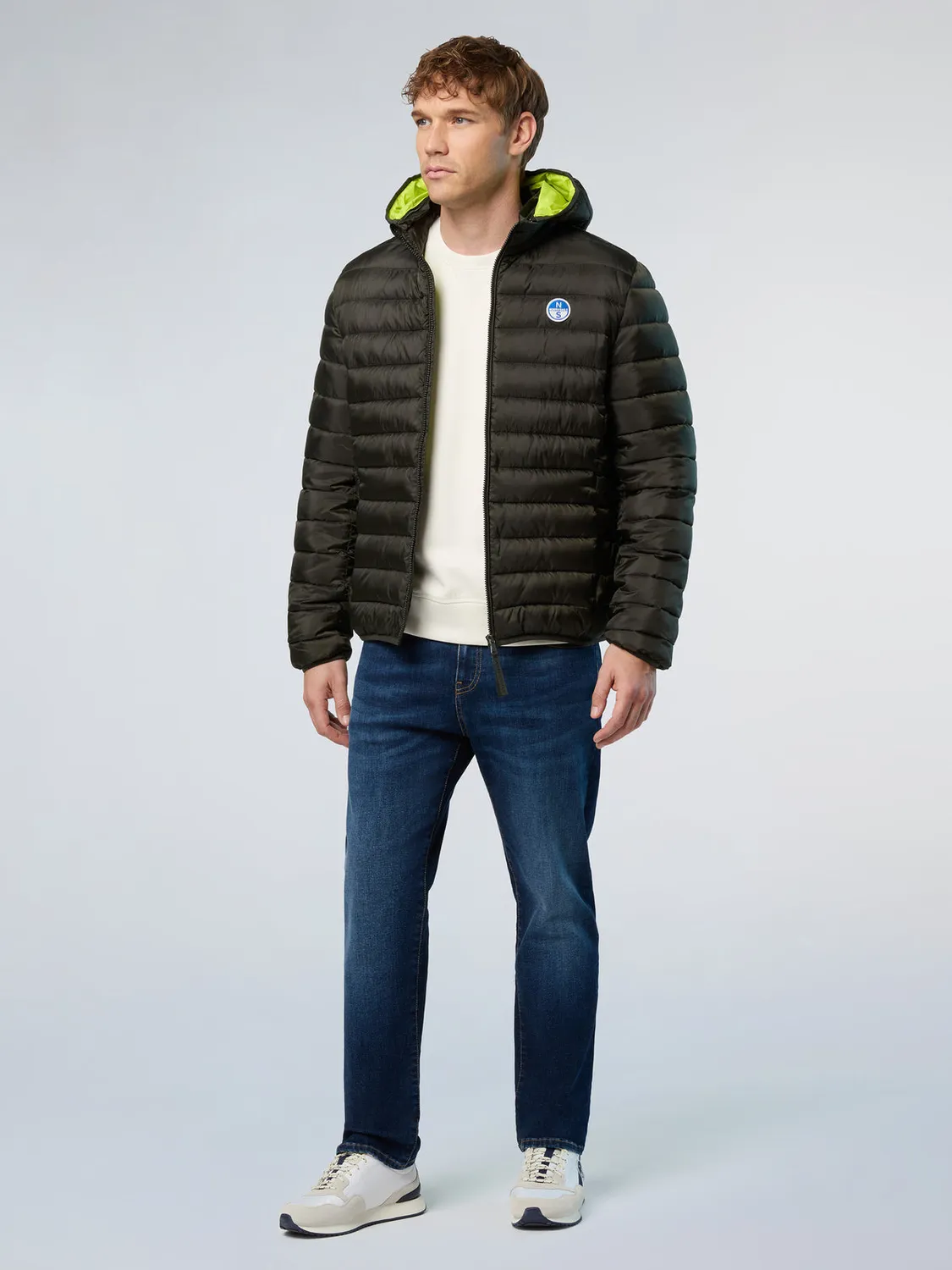 North Sails sweatshirt patch coton bio brossé