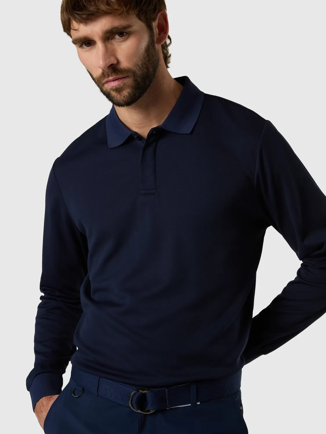 North Sails polo manches longues Coolmax recyclé homme
