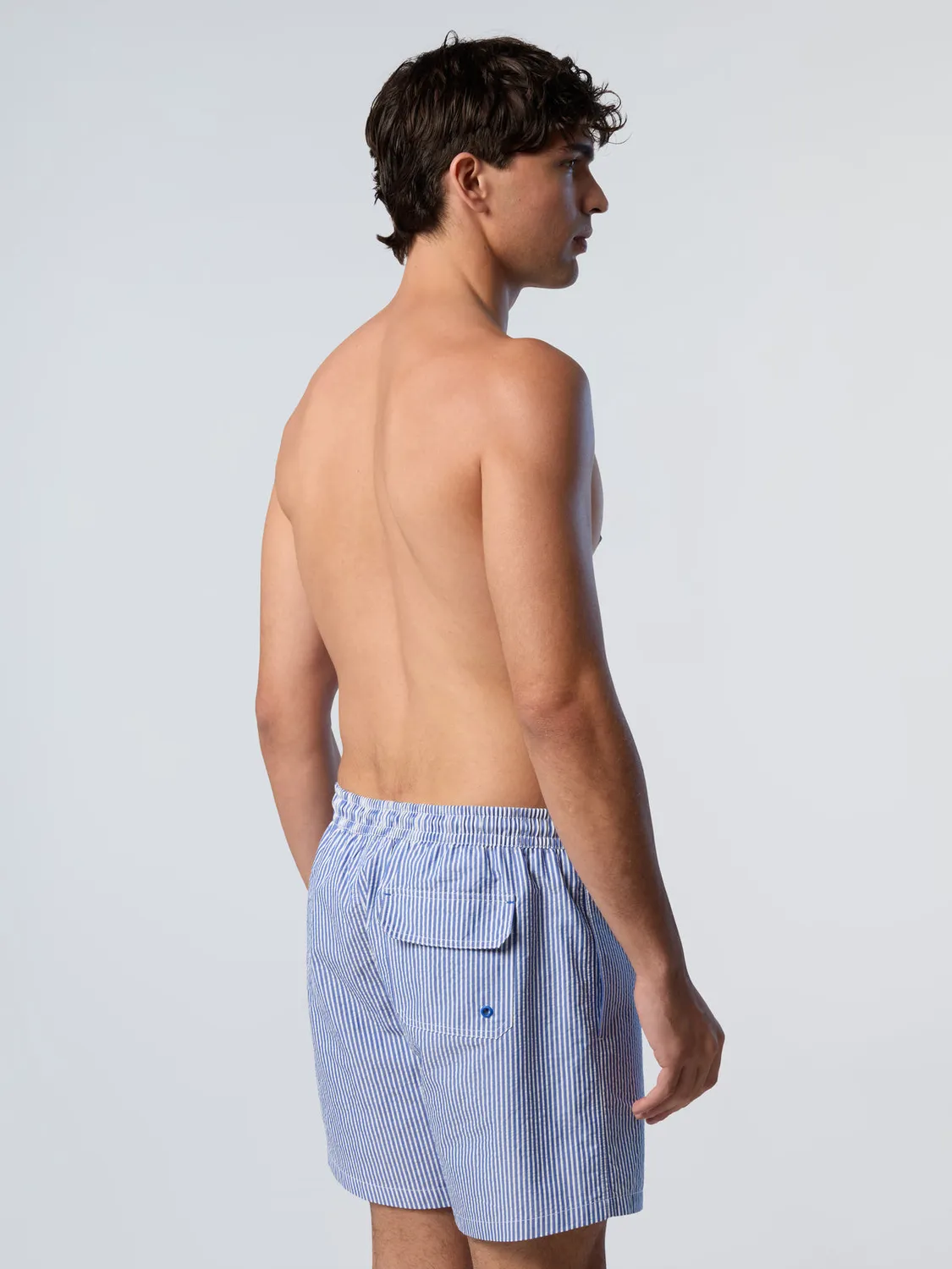 North Sails short de bain seersucker rayé coton
