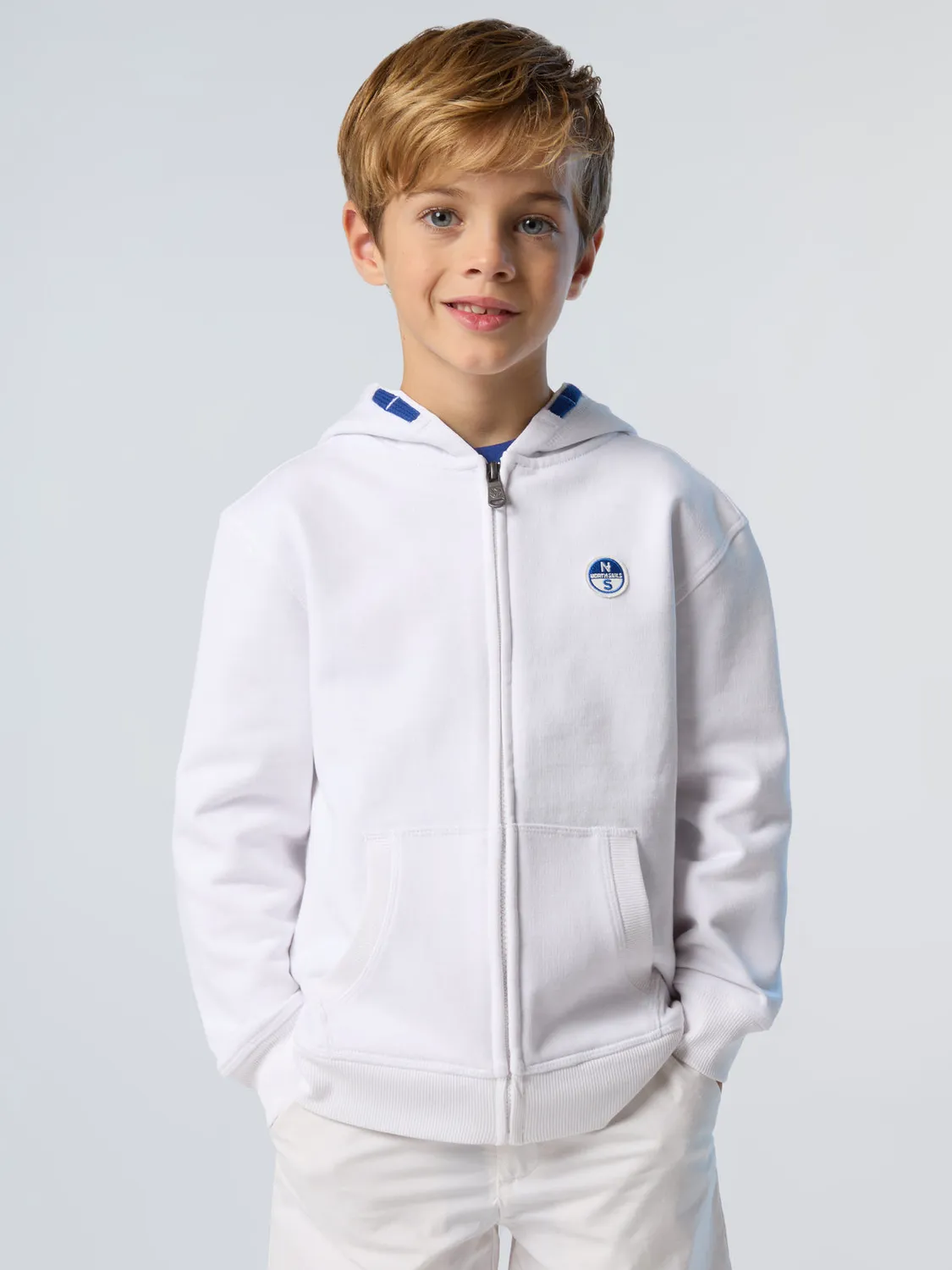 North Sails sweat à capuche zippé enfant coton bio