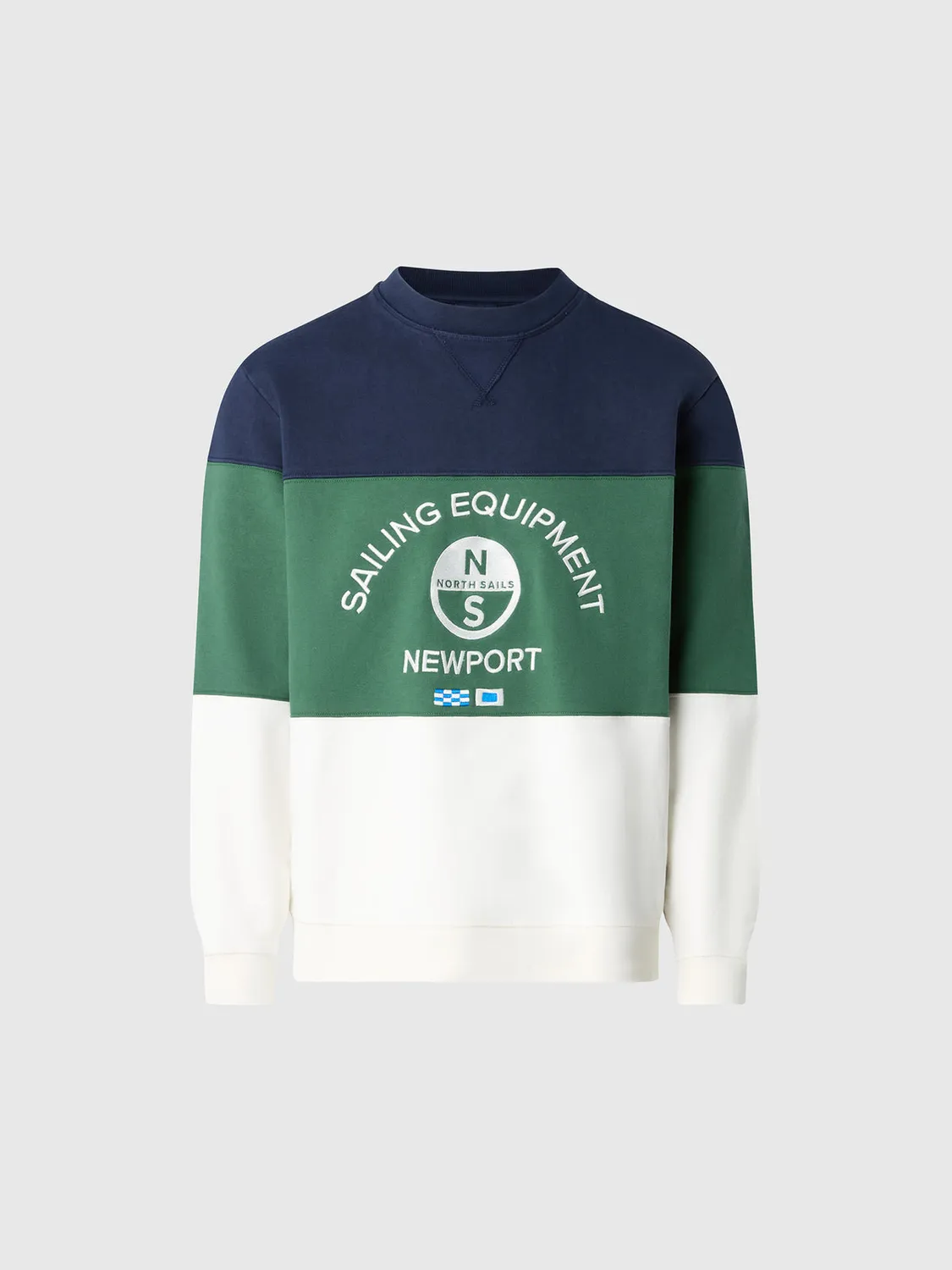 North Sails sweat brodé color-block coton bio