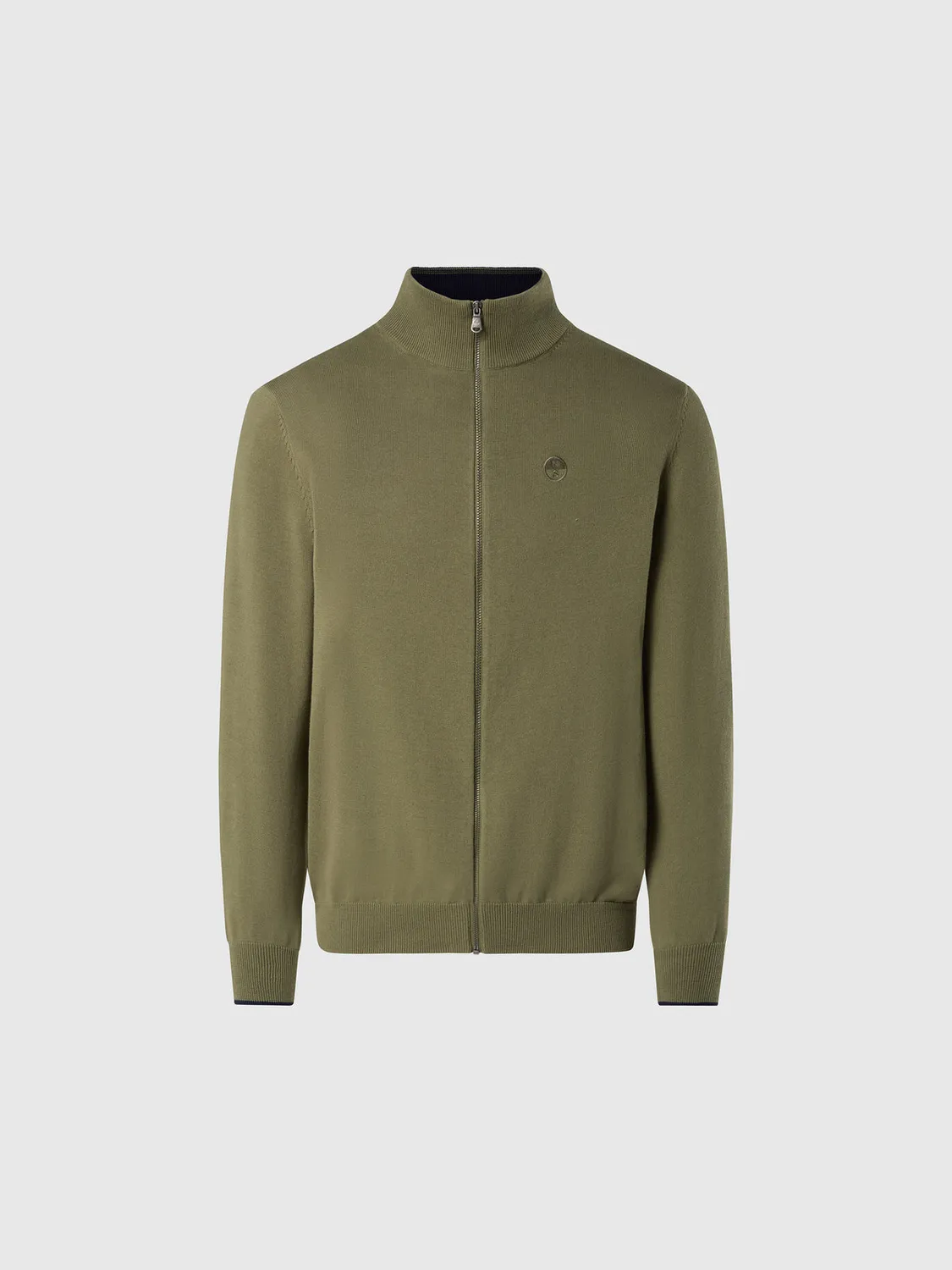 North Sails pull zippé col montant coton bio