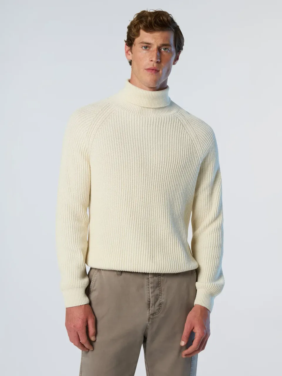 North Sails Fisherman Rib pull col roule laine melangee