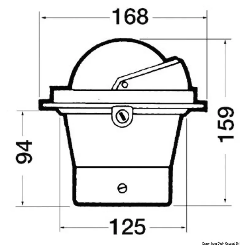 Riviera BU3 compas voilier 4 pouces 12V
