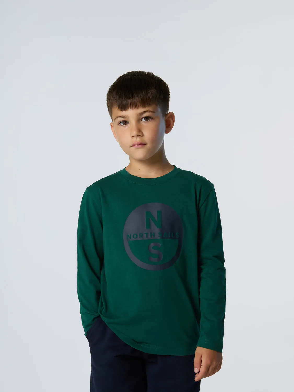 North Sails t-shirt manches longues maxi logo coton bio enfant