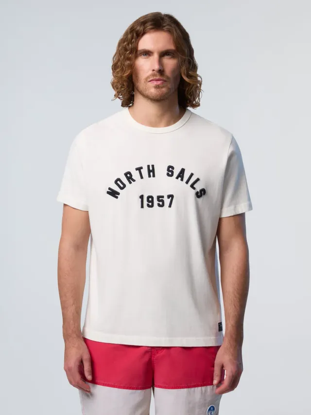 North Sails T-shirt délavé vintage coton bio épais