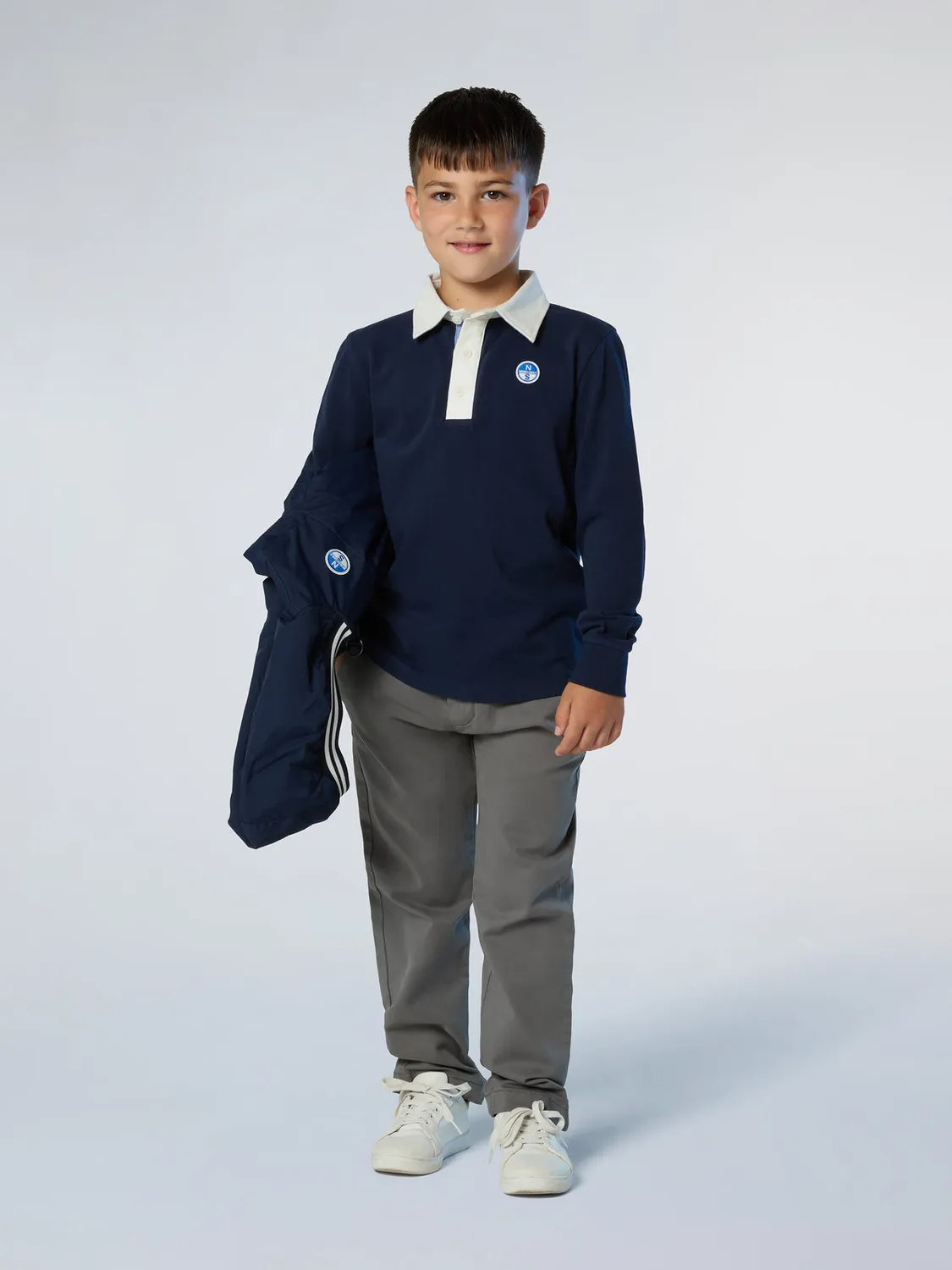 North Sails polo manches longues coton bio patch
