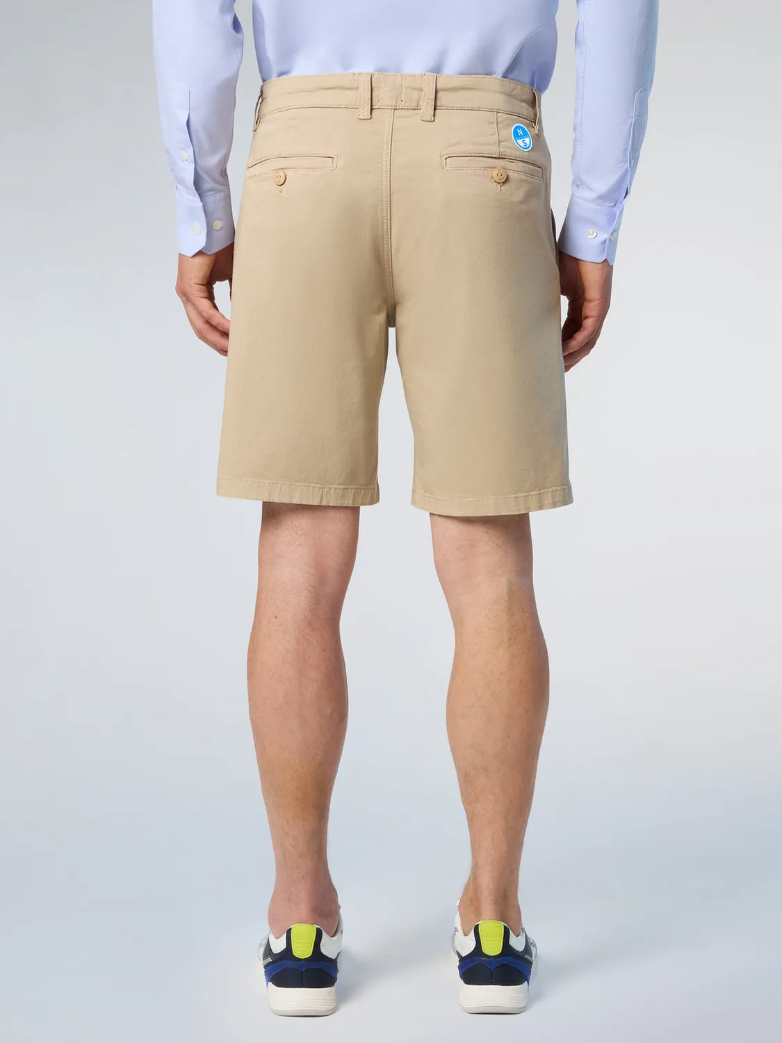 North Sails short chino gabardine coton poche passepoilée