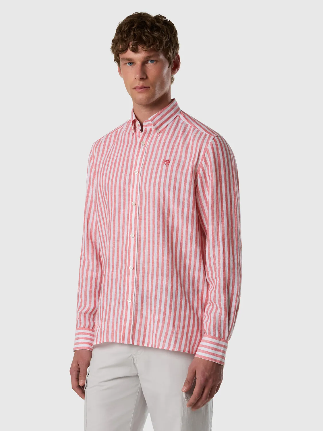 North Sails chemise lin rayée European Flax été