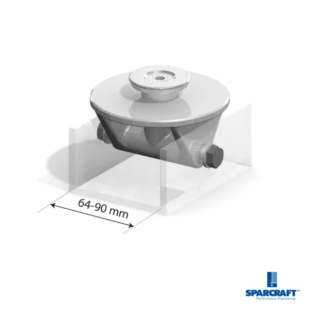 Sparcraft Ferrure d'étrave bout-dehors 110 mm inox