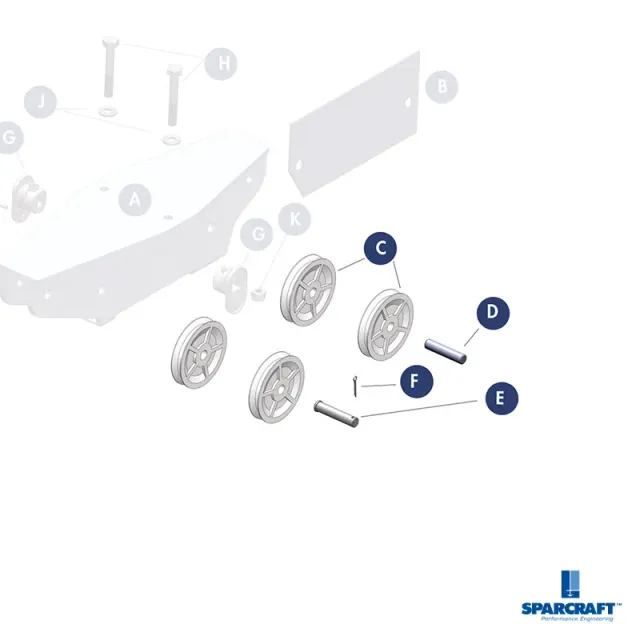 Sparcraft N°6 S2100 kit tête de mât boulonnée 4 réas