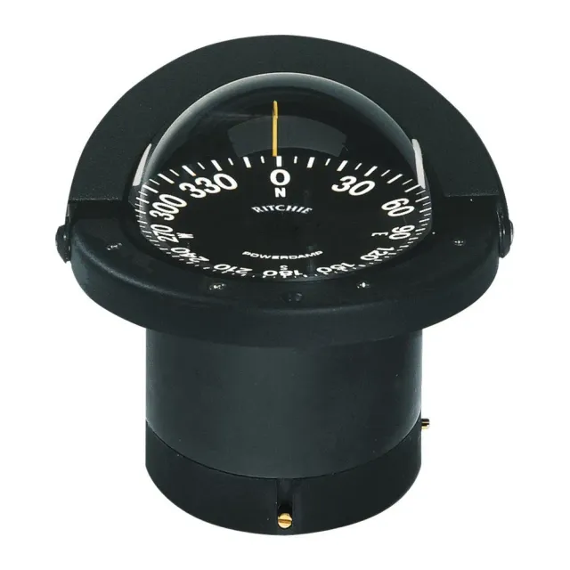 Ritchie Navigator compas encastré 4"1/2 noir éclairage LED