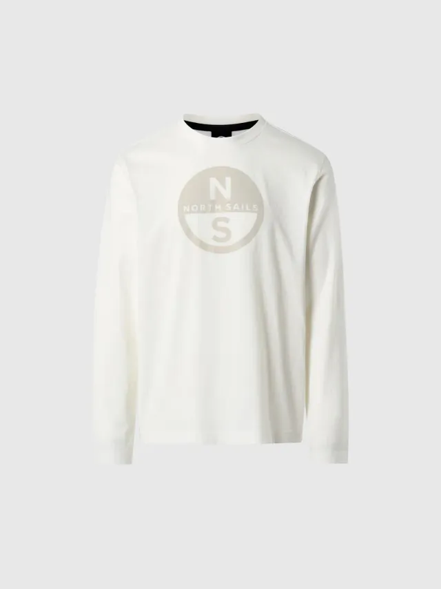 North Sails t-shirt manches longues maxi print coton bio