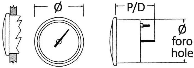 Osculati Jauge eaux noires 10-180 ohm blanc brillant 12/24V