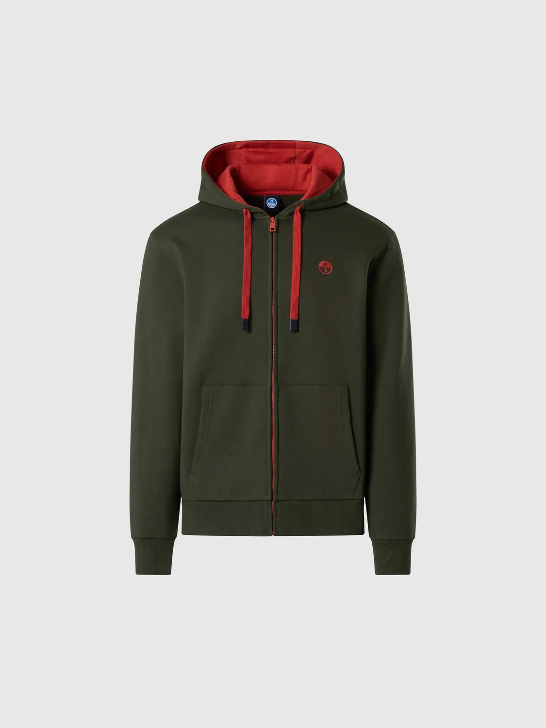 North Sails full-zip sweat zippé capuche forest night