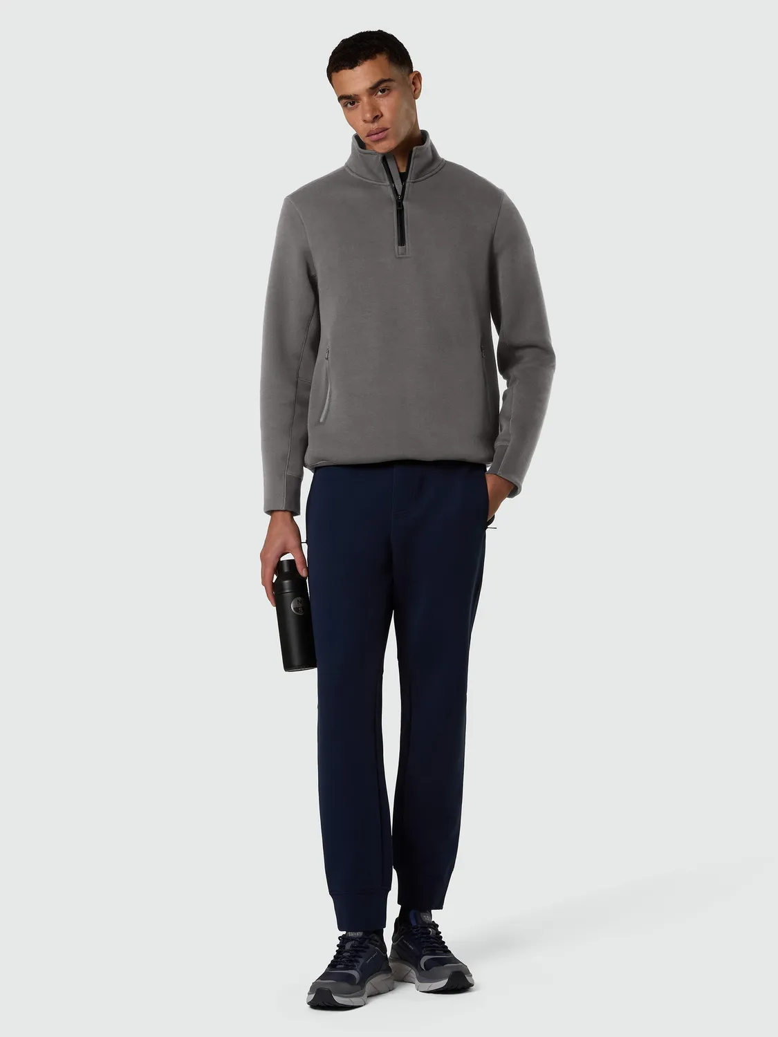 North Sails Scuba sweat demi-zip piqué bleu marine
