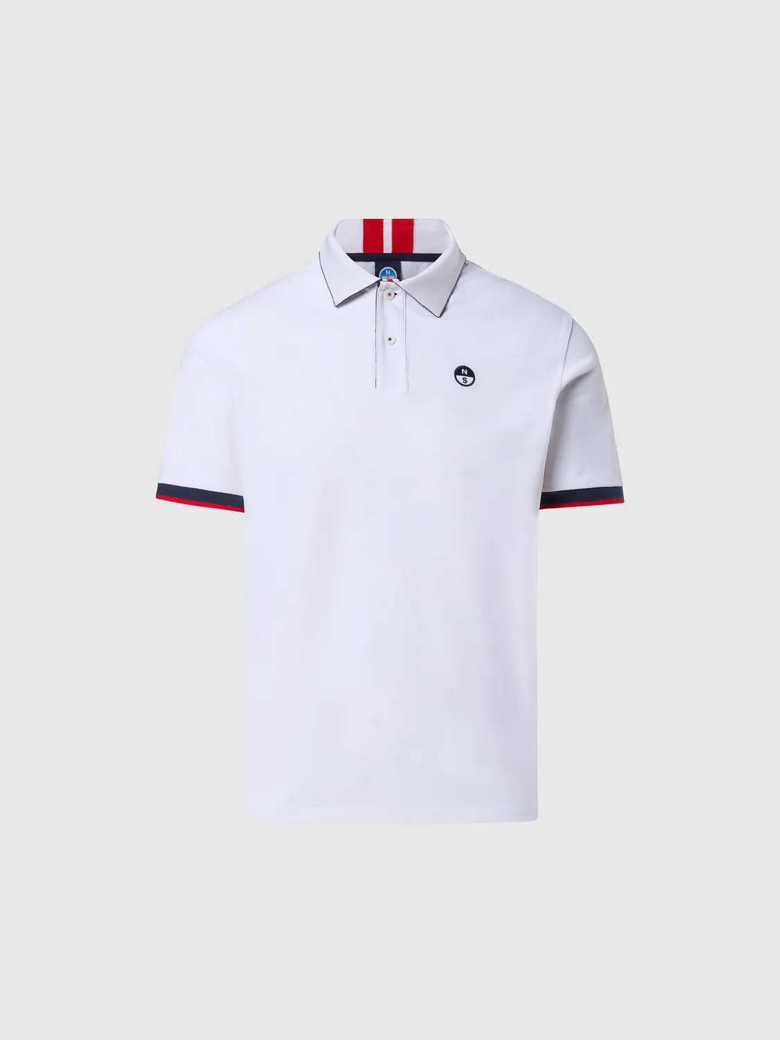 North Sails Striped Placket polo coton bio piqué
