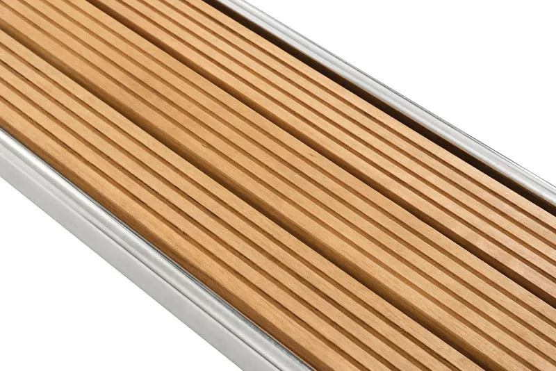 Easysea passerelle pliable inox/iroko 220 cm caillebotis