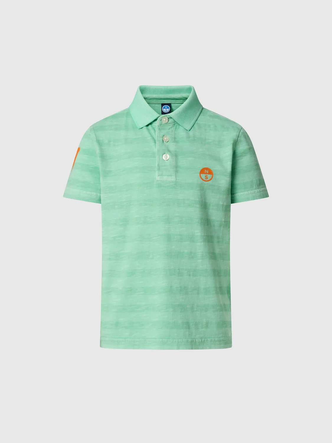 North Sails polo enfant jersey slub rayé coton bio