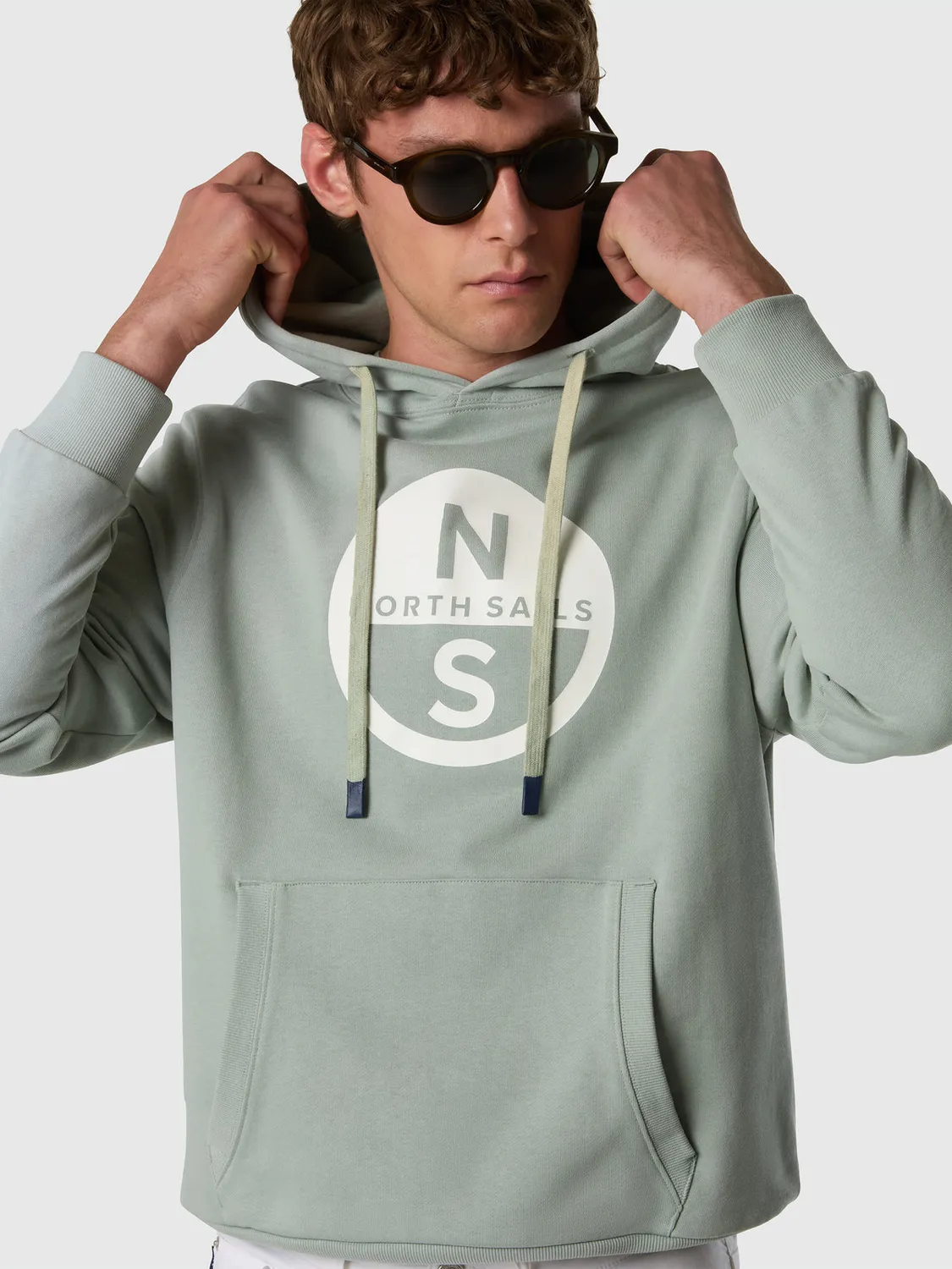 North Sails hoodie maxi logo coton bio poche kangourou