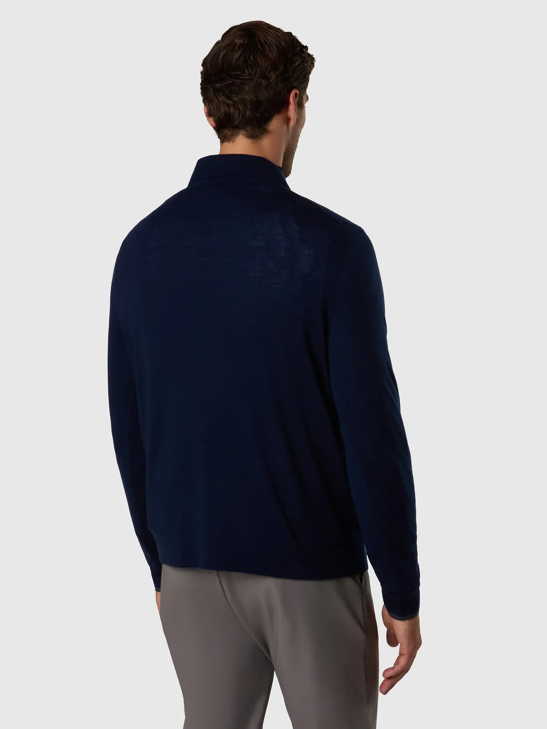 North Sails pull demi-zip mérinos homme bleu marine