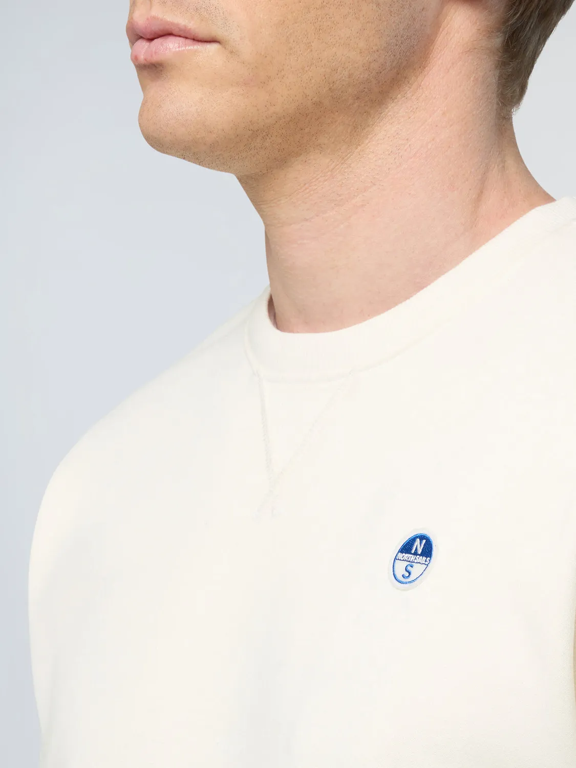 North Sails sweatshirt patch coton bio brossé