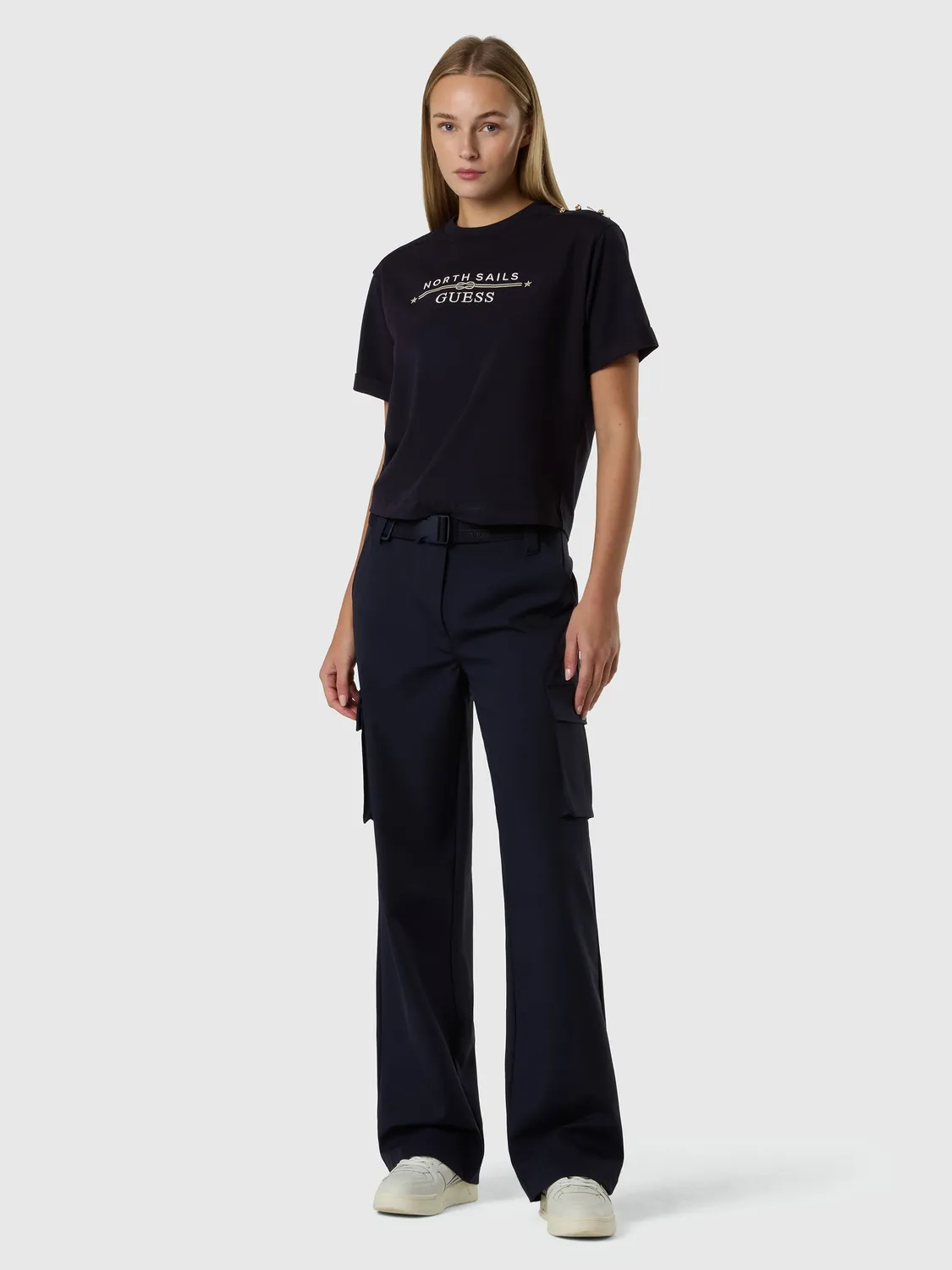 North Sails Guess Logo t-shirt femme bleu marine