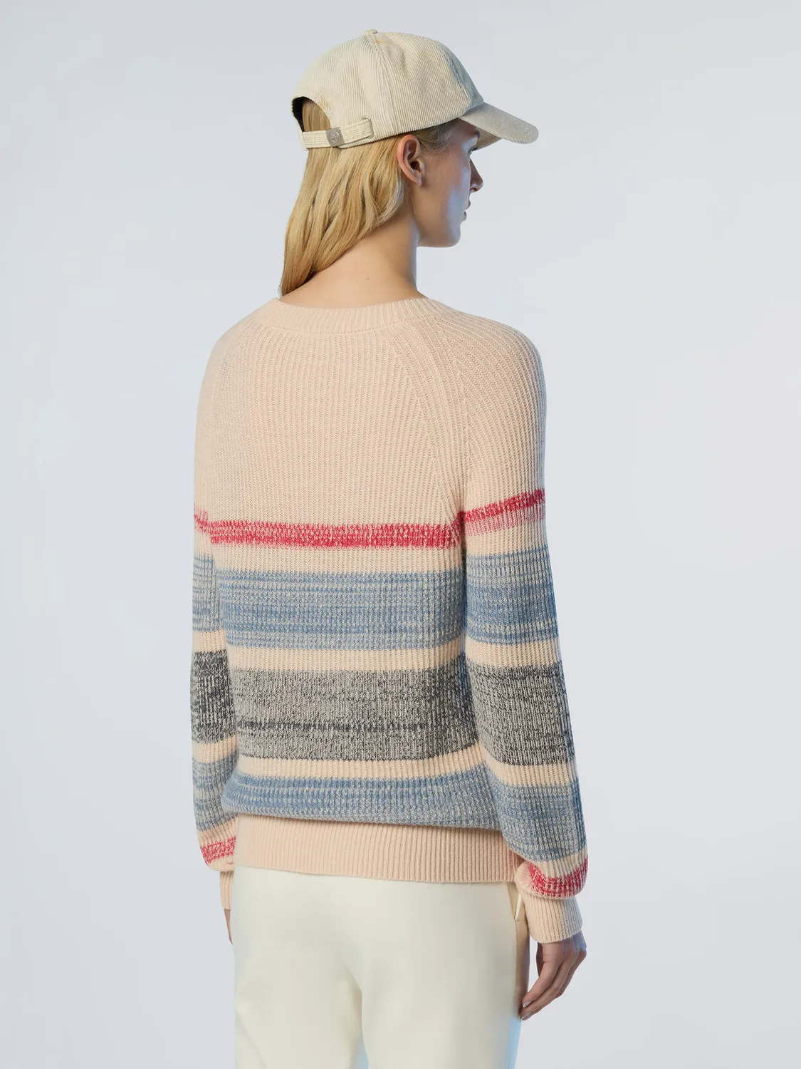 North Sails pull rayé alpaga col rond manches raglan