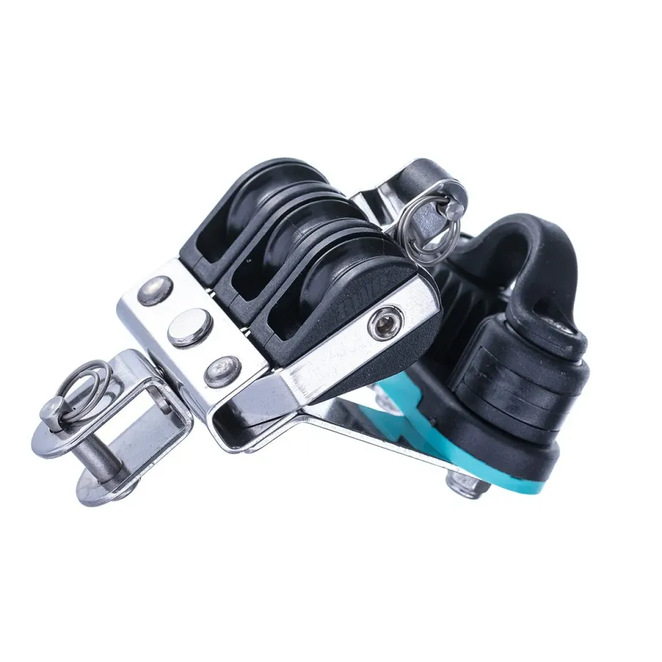 RWO R5114 poulie triple à billes 6 mm avec taquet
