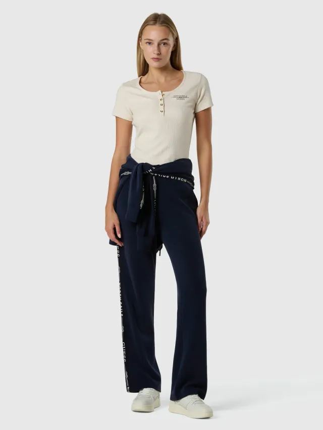 North Sails Guess t-shirt femme boutonné bleu marine