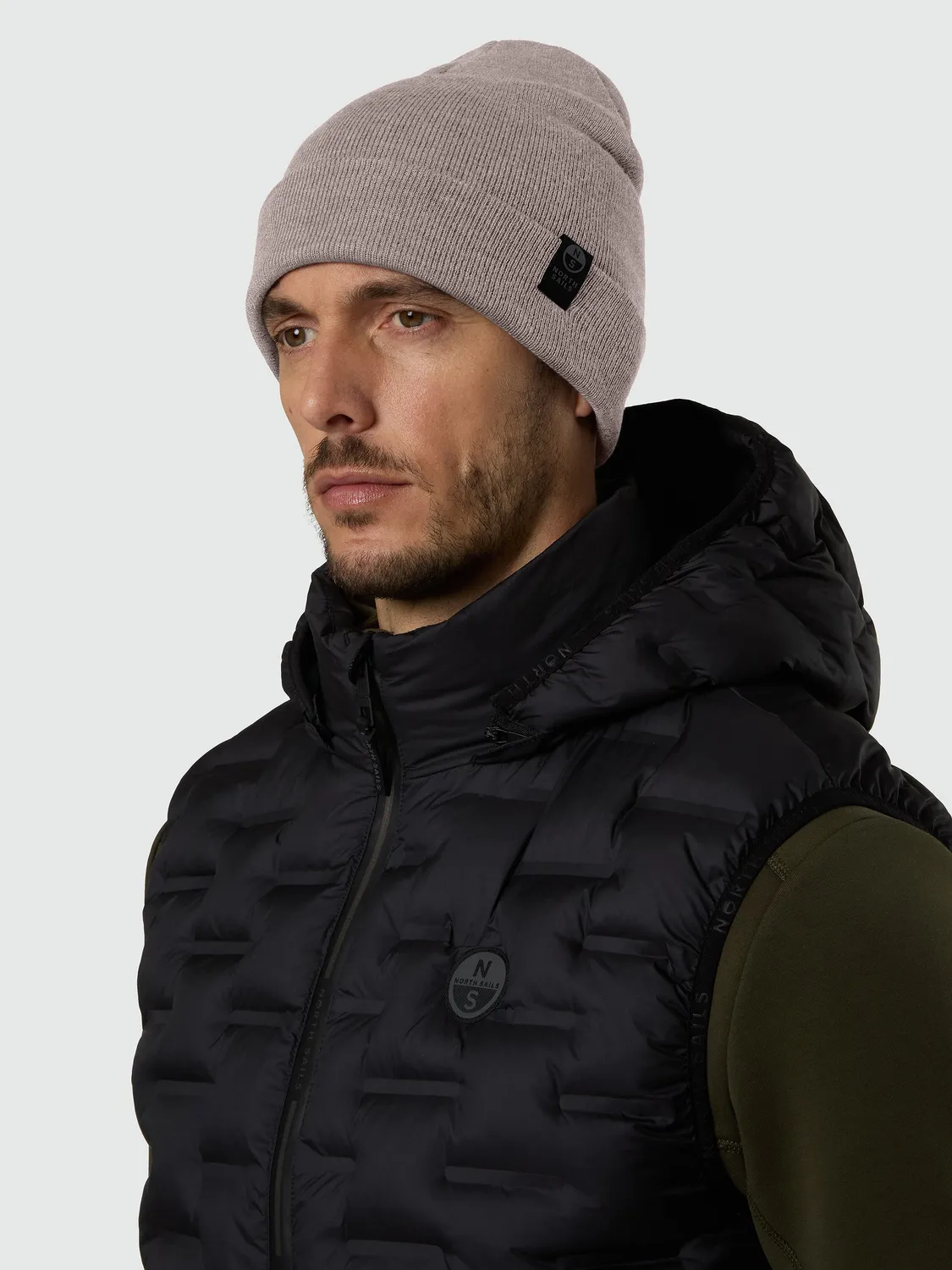 North Sails bonnet maille fine fossil melange OS