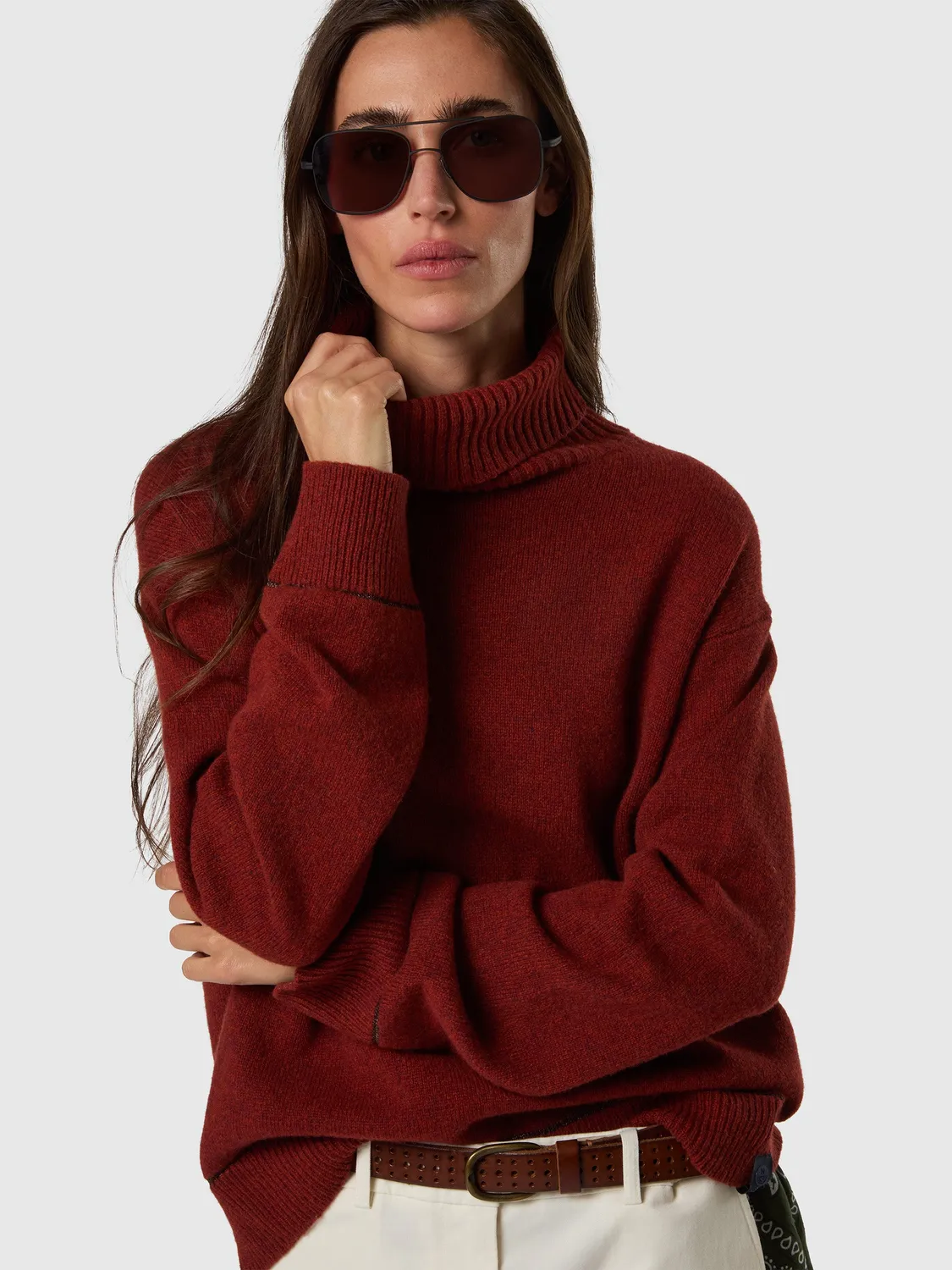 North Sails pull mouliné col montant femme tandor spice