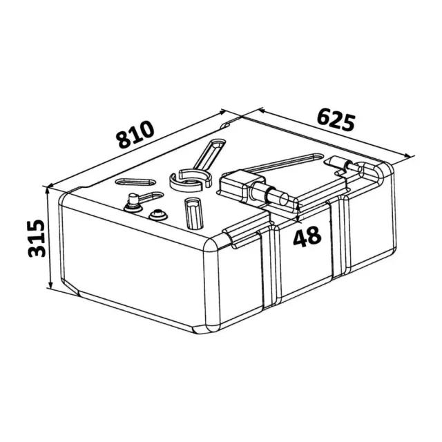 Réservoir carburant PE 135 L ISO 21487 CE