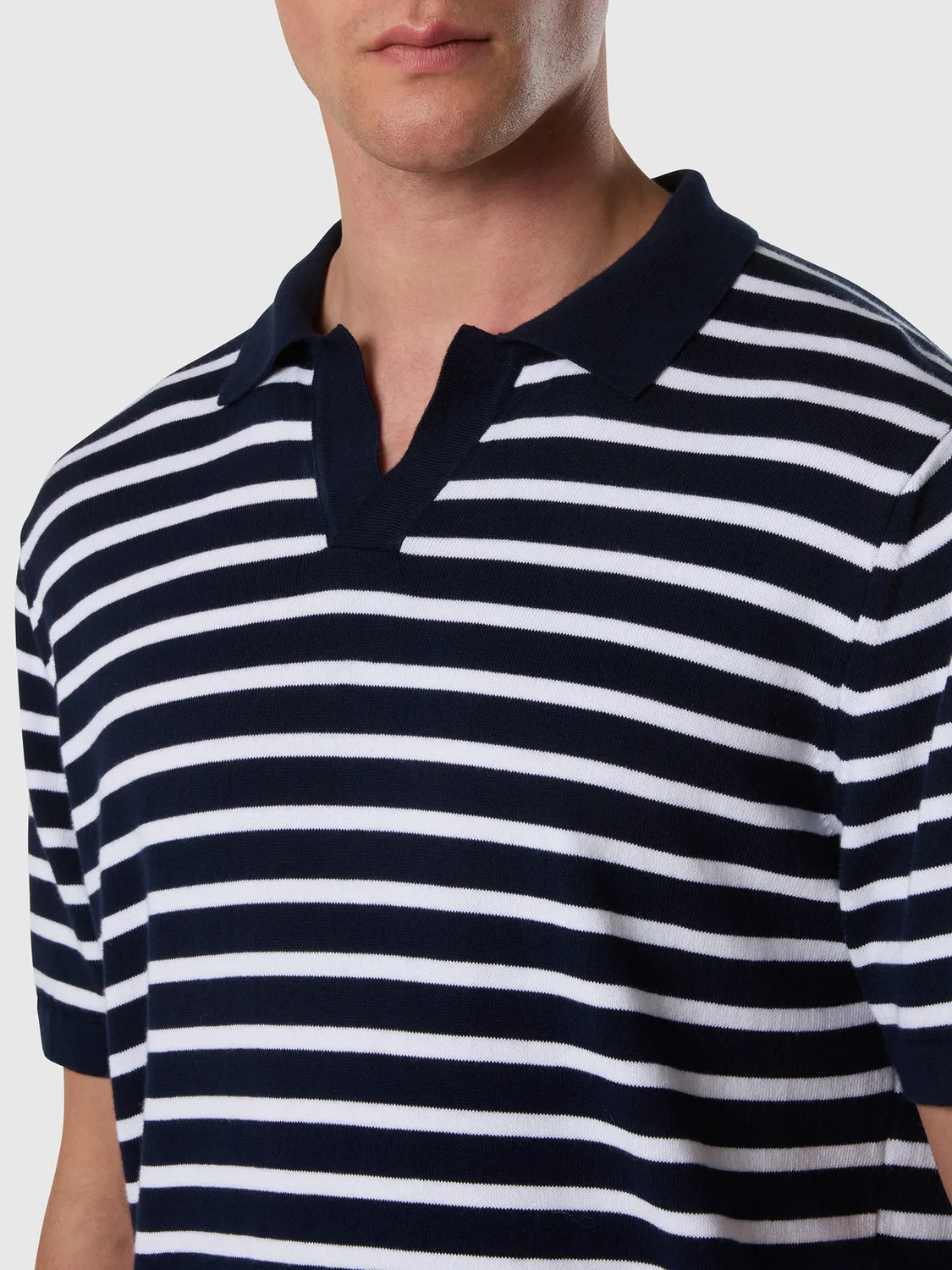 North Sails polo rayé coton bio sans boutons