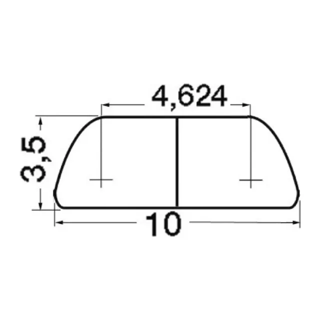 Osculati profil semi-rond inox 316 10 mm liston lot de 3