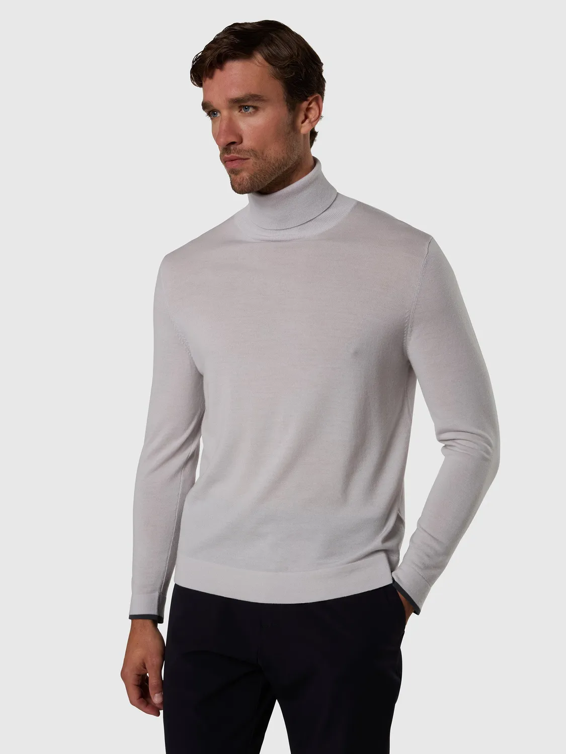 North Sails pull col roulé mérinos gris Vapor