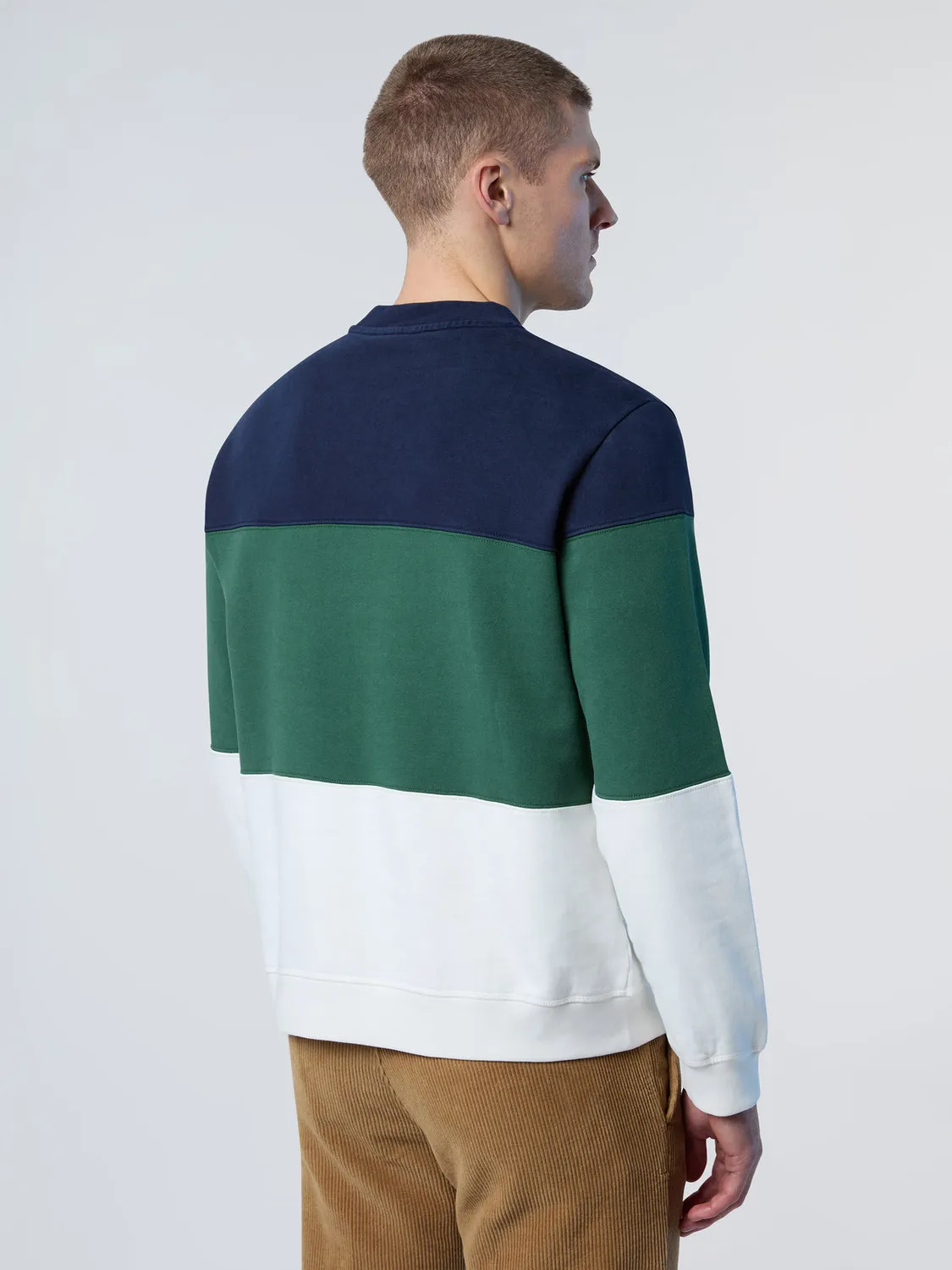 North Sails sweat brodé color-block coton bio