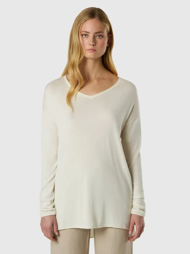 North Sails Light V-neck pull col V coton viscose