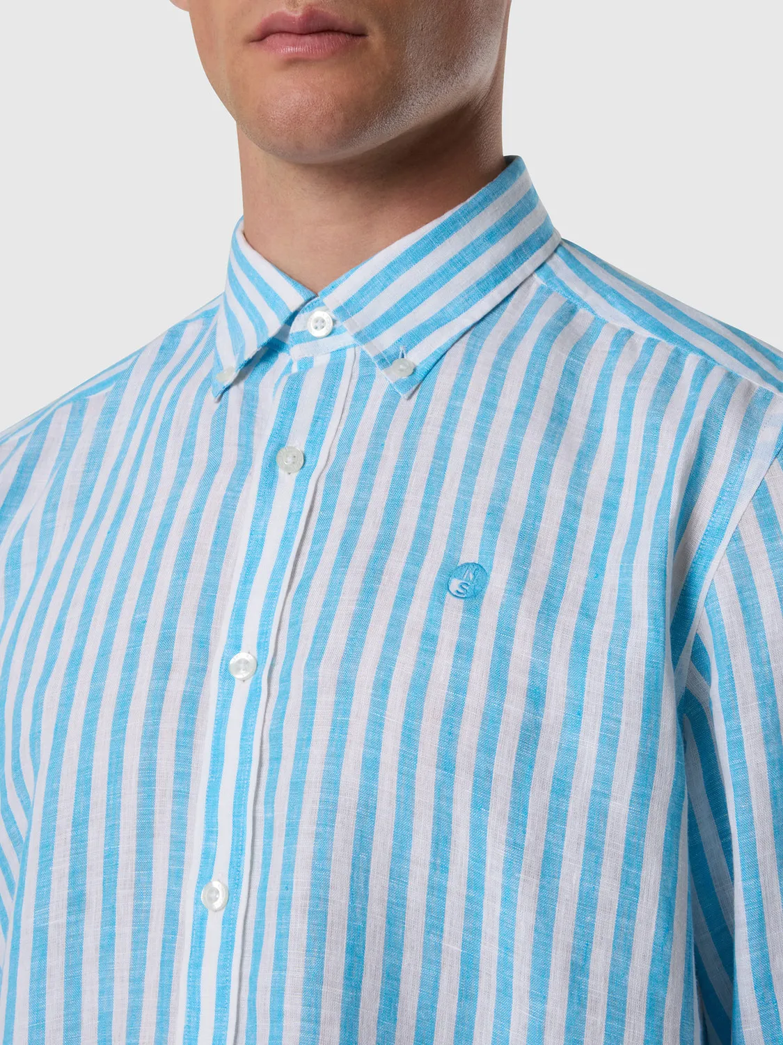 North Sails chemise lin rayée European Flax été
