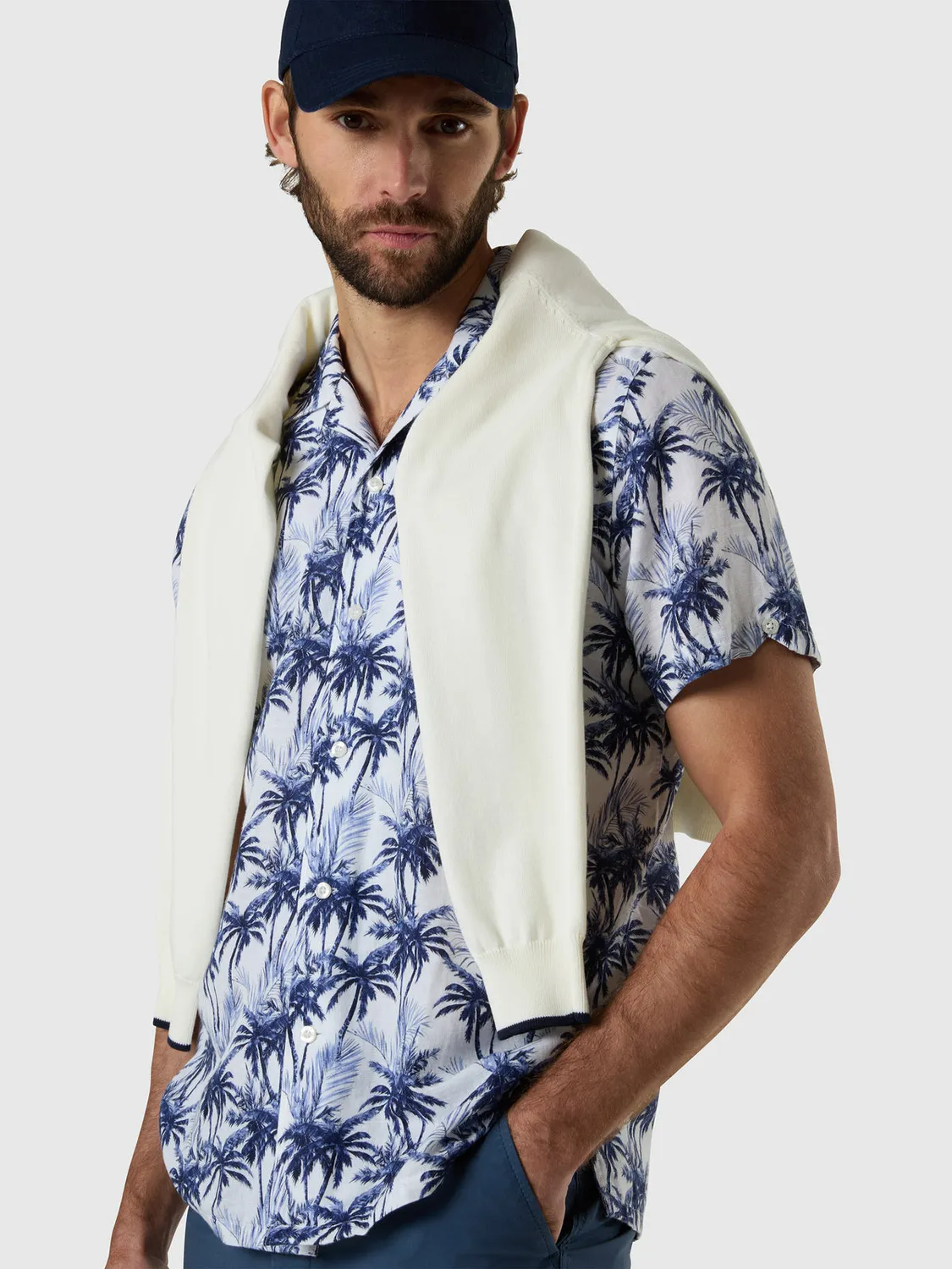 North Sails Hawaiian chemise hawaienne coton lin manches courtes