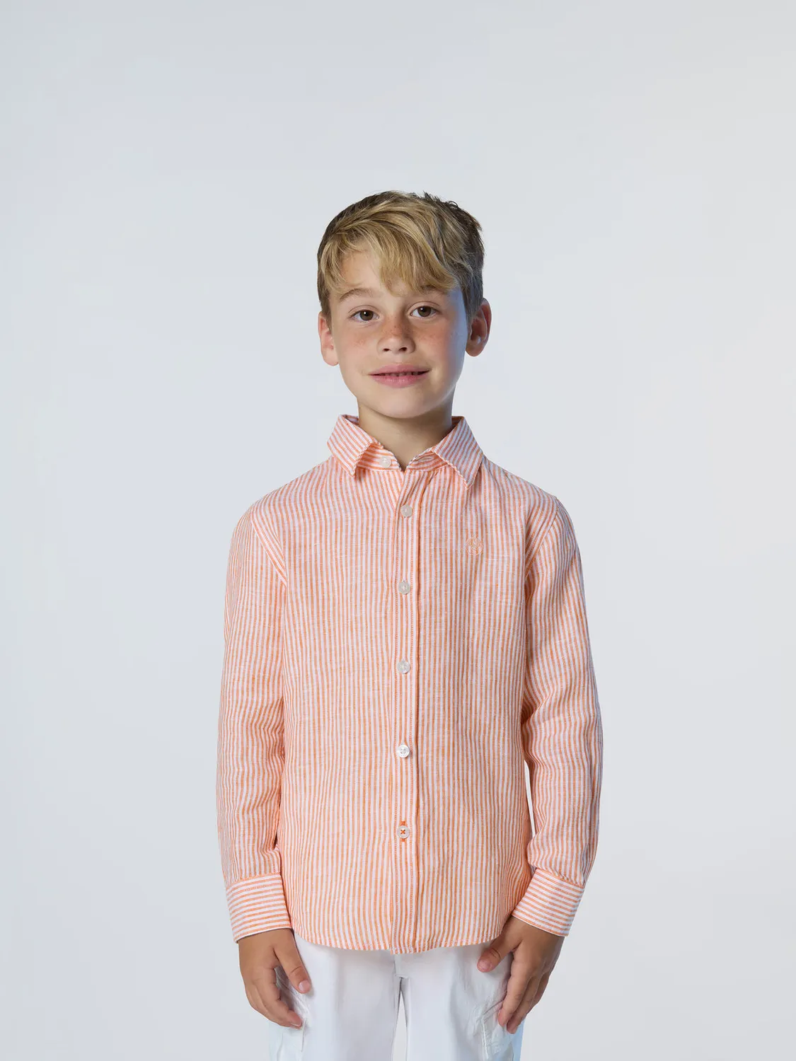 North Sails chemise lin rayée manches longues