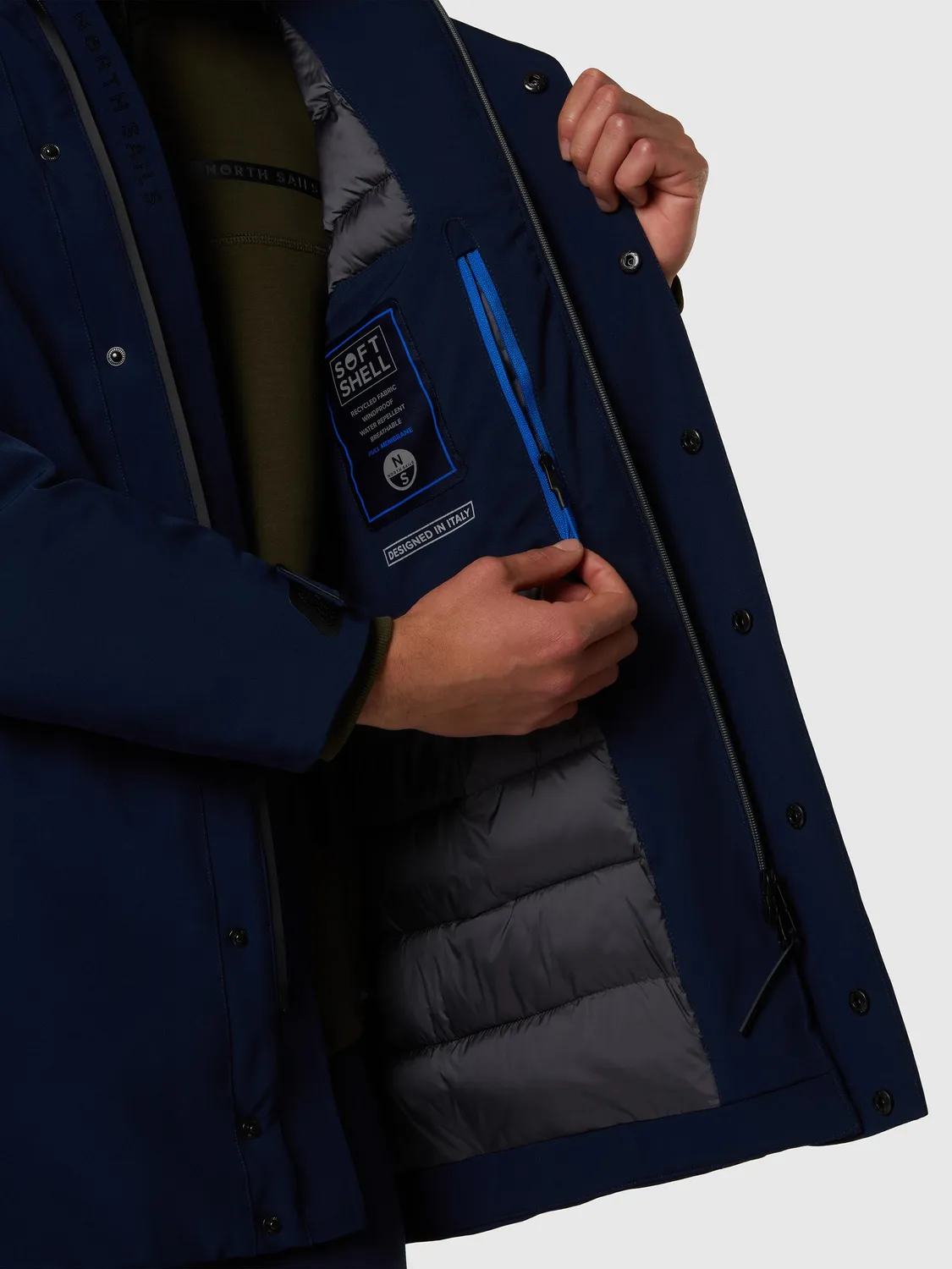 North Sails Varberg parka homme longue bleu marine