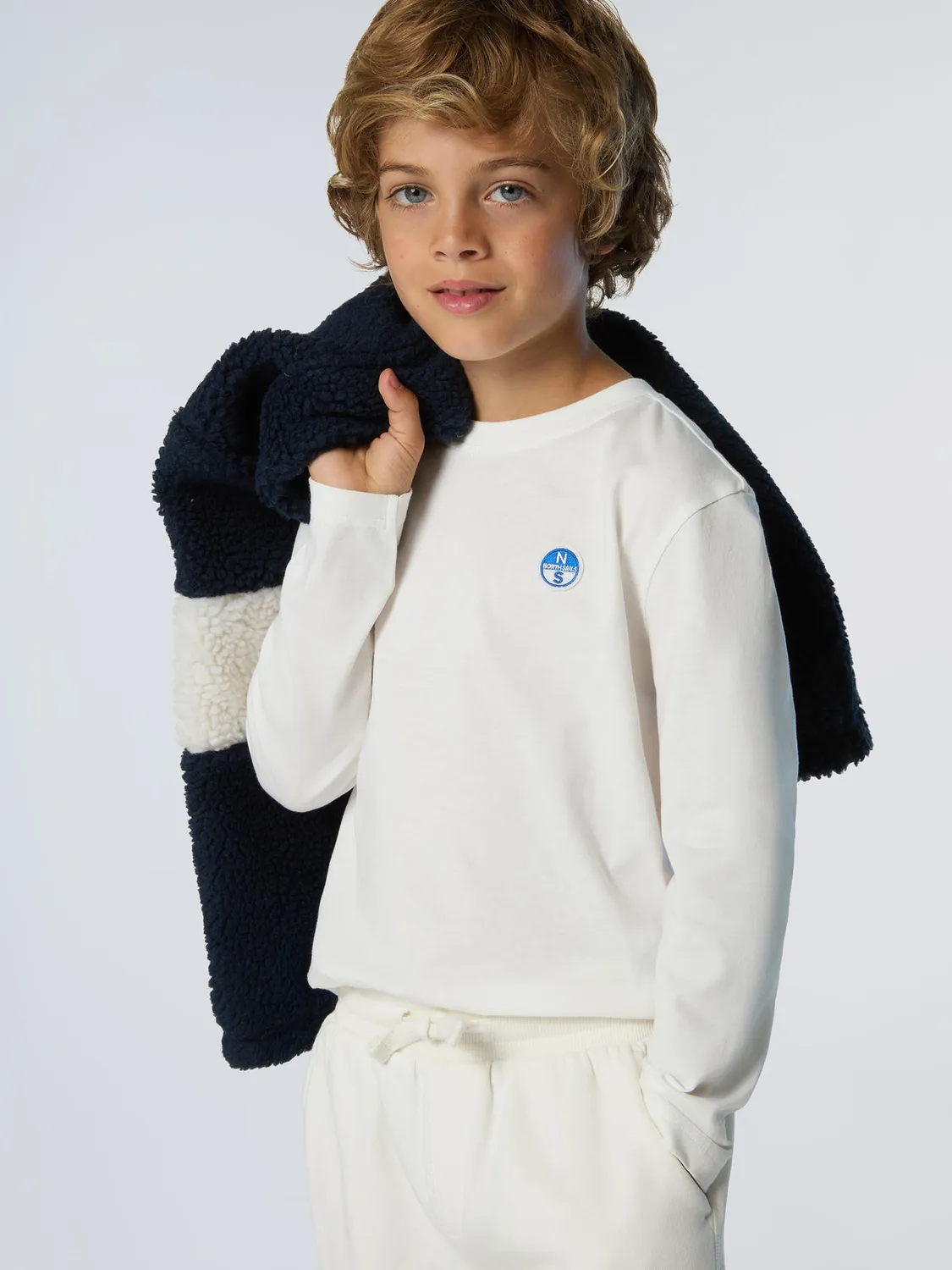 North Sails t-shirt manches longues enfant coton bio logo