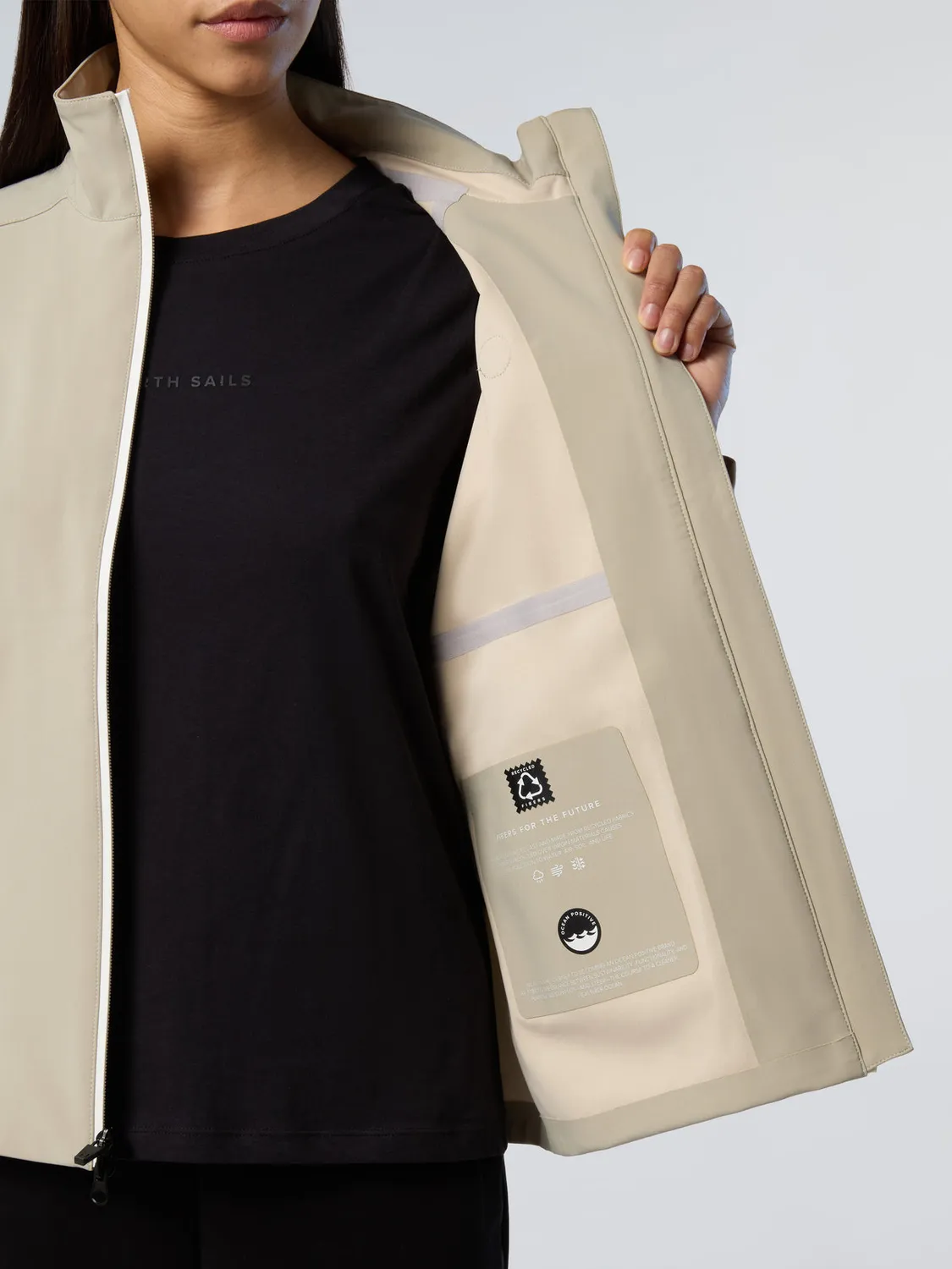 North Sails veste softshell recyclée zips étanches