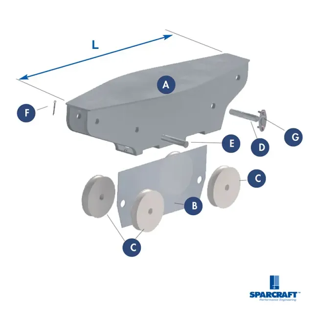 Sparcraft Tête de Mât N°4 S137 soudée 4 drisses