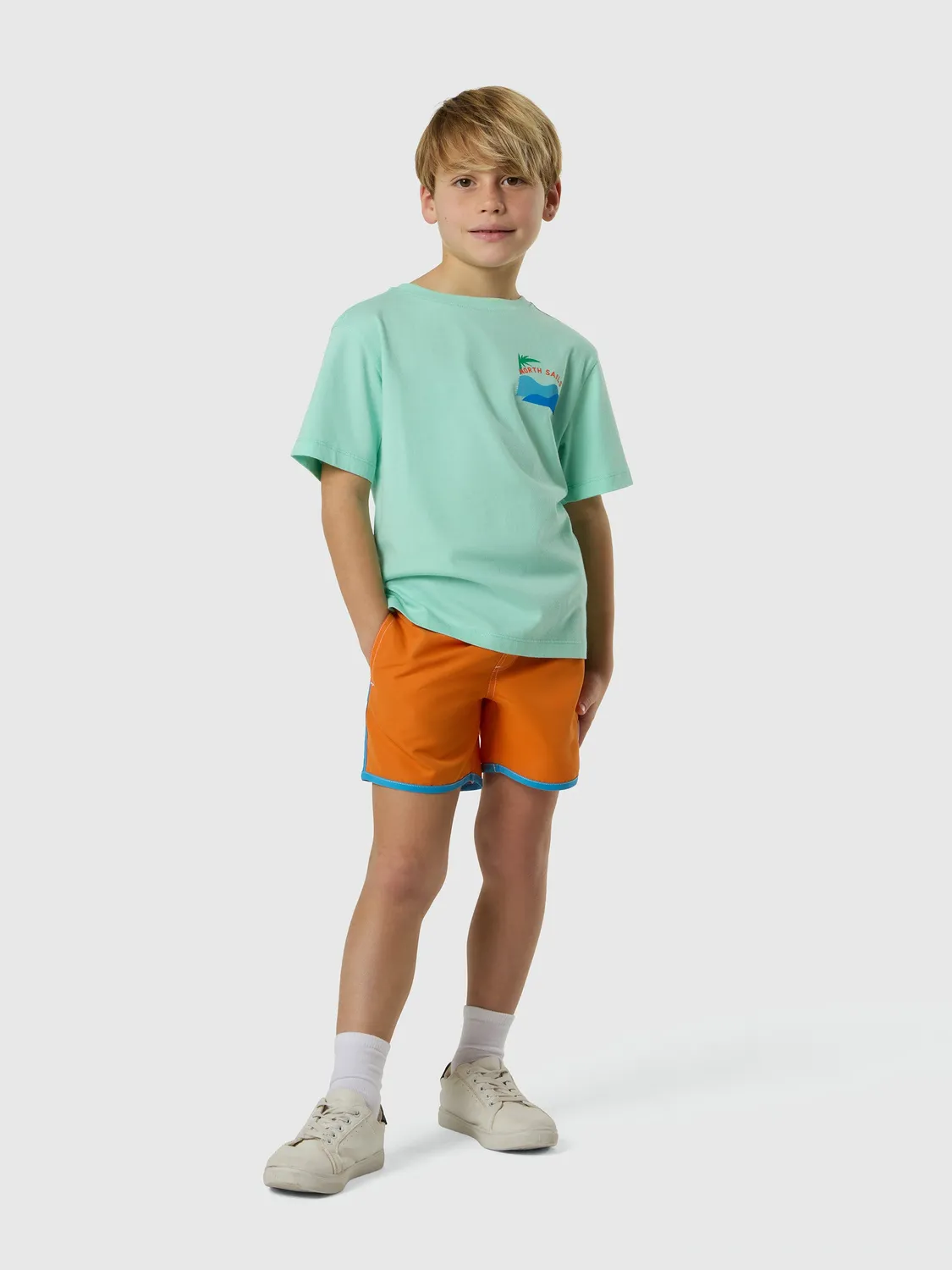 North Sails short de bain enfant orange peel