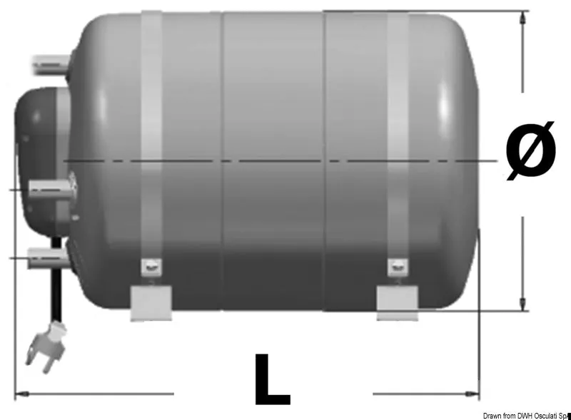 Isotherm SPA25 chauffe-eau bateau 25 L inox